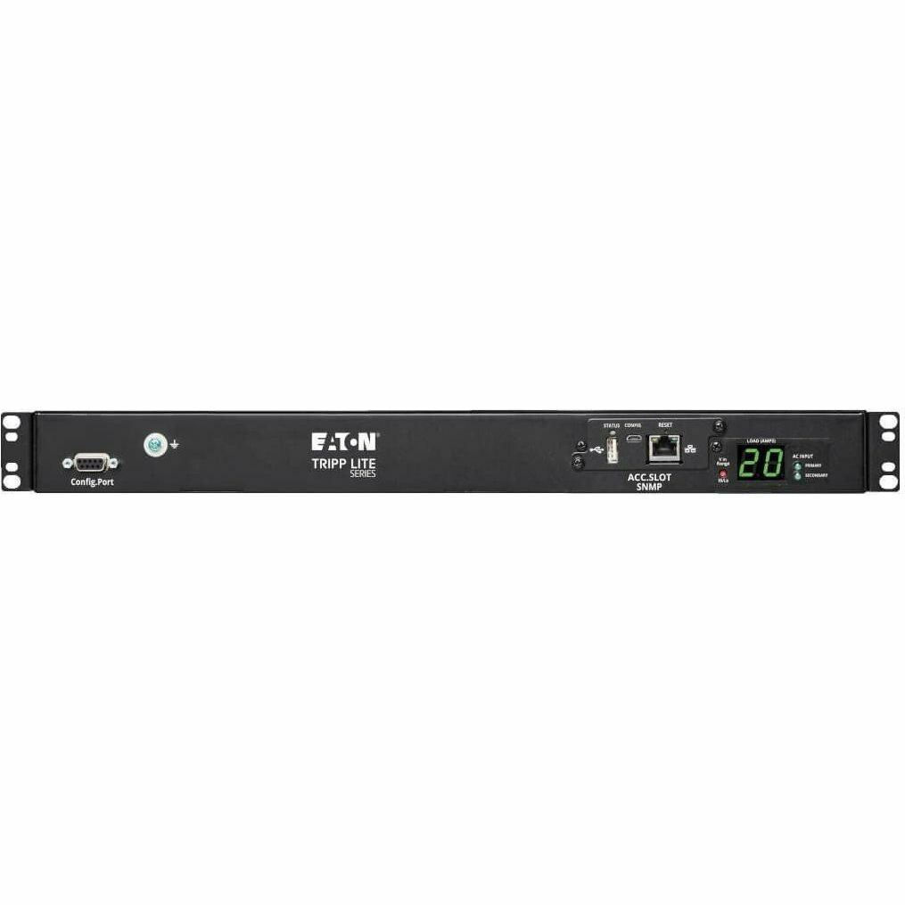 Tripp Lite PDU ATS/Metered 200-240V 8 C13 2 C19 Dual C20 Network Card 1URM - Auto Transfer Switch - IEC 60320 C20 - 8 x IEC 60320 C13, 2 x IEC 60320 C19 - 230 V AC - 1U - Horizontal - Rack-mountable -...  - PDUMNH20HVAT1 - eCommerce Business Prime