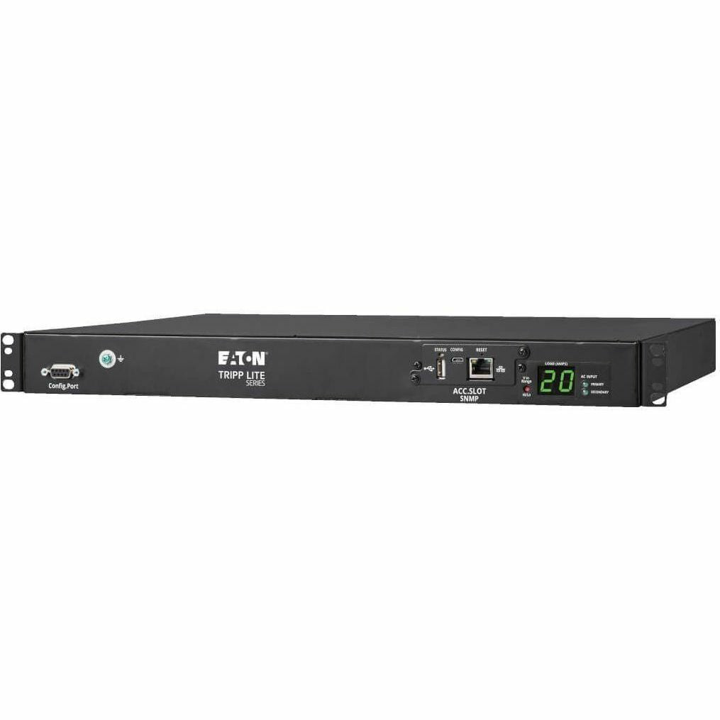 Tripp Lite PDU ATS/Metered 200-240V 8 C13 2 C19 Dual C20 Network Card 1URM - Auto Transfer Switch - IEC 60320 C20 - 8 x IEC 60320 C13, 2 x IEC 60320 C19 - 230 V AC - 1U - Horizontal - Rack-mountable -...  - PDUMNH20HVAT1 - eCommerce Business Prime