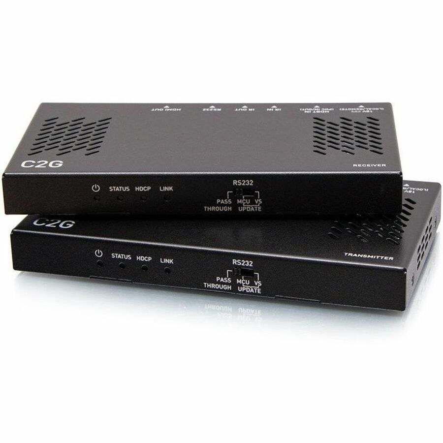 C2G Video Extender Transmitter/Receiver - 1 Input Device - 1 Output Device - 328 ft Range - 2 x Network (RJ-45) - 1 x HDMI In - 1 x HDMI Out - 4K UHD - Twisted Pair - Category 7 - C2G30026 - eCommerce Business Prime