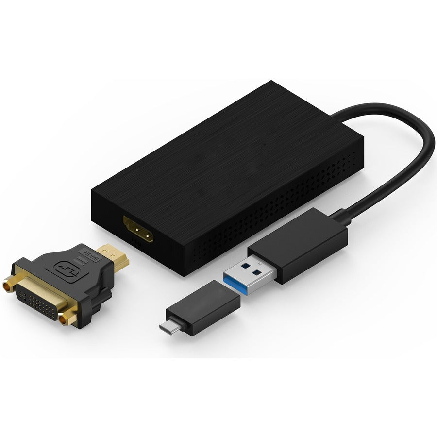 4XEM USB 3.0 to HDMI 4K Display Adapter - 1 x Type A USB 3.0 Powered USB Male - 1 x HDMI HDMI 1.4 Digital Audio/Video Female - 3840 x 2160 Supported - Black - eCommerce Business Prime