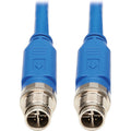 Tripp Lite M12 X-Code Cat6 1G UTP CMR-LP Ethernet Cable (M/M), IP68, PoE, Blue, 1 m (3.3 ft.) - 3.28 ft Category 6 Network Cable for Network Device, VoIP Device, Access Control Device, Controller, Swi...  - NM12-601-01M-BL - eCommerce Business Prime