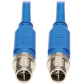 Tripp Lite M12 X-Code Cat6 1G UTP CMR-LP Ethernet Cable (M/M), IP68, PoE, Blue, 3 m (9.8 ft.) - 9.84 ft Category 6 Network Cable for Network Device, VoIP Device, Access Control Device, Controller, Swi...  - NM12-601-03M-BL - eCommerce Business Prime