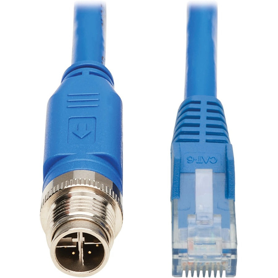 Tripp Lite Ethernet Cable M12 XCode Cat6 1G UTP CMR-LP PoE M12 RJ45 M/M 10M - 32.81 ft Category 6 Network Cable for Network Device, VoIP Device, Access Control Device, Controller, Switch, Security Dev...  - NM12-602-10M-BL - eCommerce Business Prime