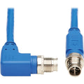 Tripp Lite M12 X-Code Cat6 1G UTP CMR-LP Ethernet Cable (Right-Angle M/M), IP68, PoE, Blue, 5 m (16.4 ft.) - 16.40 ft Category 6 Network Cable for Network Device, VoIP Device, Access Control Device, C...  - NM12-603-05M-BL - eCommerce Business Prime