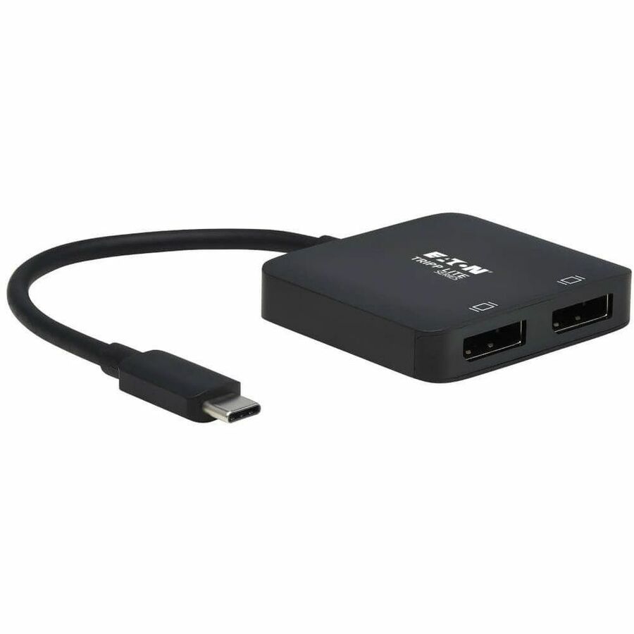 Tripp Lite USB C Adapter Dual-Display 4K60Hz DisplayPort 8K HDR 4:4:4 Black - 1 x Type C USB 3.1 (Gen 2) Powered USB Male - 2 x DisplayPort DisplayPort 1.4 Digital Audio/Video Female - 7680 x 4320 Sup...  - U444-2DP-MST4K6 - eCommerce Business Prime