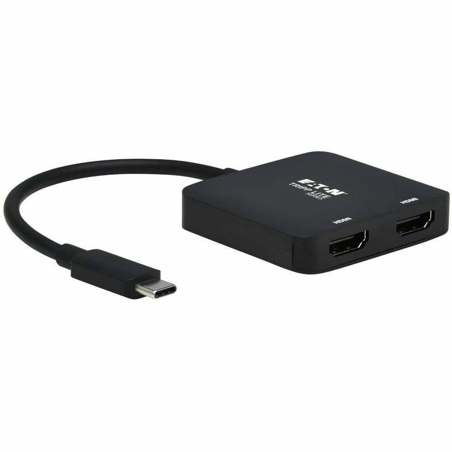 Tripp Lite USB C Adapter Dual-Display 4K 60Hz HDMI HDR 4:4:4 HDCP 2.2 Black - 1 x Type C USB 3.2 (Gen 2) Powered USB Male - 2 x HDMI HDMI 2.0 Digital Audio/Video Female - 3840 x 2160 Supported - Nicke...  - U444-2H-MST4K6 - eCommerce Business Prime