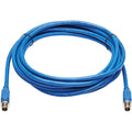 Tripp Lite M12 X-Code Cat6a 10G F/UTP CMR-LP Shielded Ethernet Cable (M/M), IP68, PoE, Blue, 3 m (9.8 ft.) - 9.84 ft Category 6a Network Cable for Network Device, Controller, Switch, Security Device, ...  - NM12-6A1-03M-BL - eCommerce Business Prime