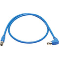 Tripp Lite M12 X-Code Cat6a 10G F/UTP CMR-LP Shielded Ethernet Cable (Right-Angle M/M), IP68, PoE, Blue, 2 m (6.6 ft.) - 6.56 ft Category 6a Network Cable for Network Device, Controller, Switch, Secur...  - NM12-6A3-02M-BL