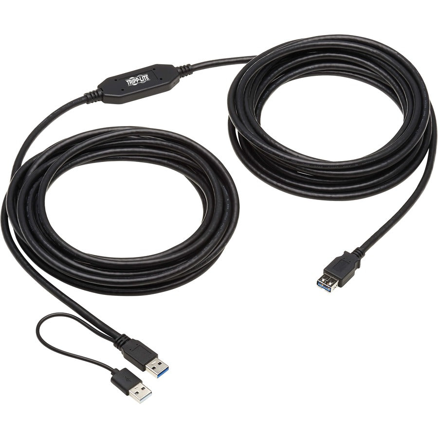 Tripp Lite USB 3.2 Gen 1 Active Extension Repeater Cable (A M/F), 10 m (32.8 ft.) - 32.81 ft USB Data Transfer Cable for Computer, Printer, Modem, Notebook, Webcam, Keyboard, Portable Hard Drive, Gami...  - U330-10M-1 - eCommerce Business Prime
