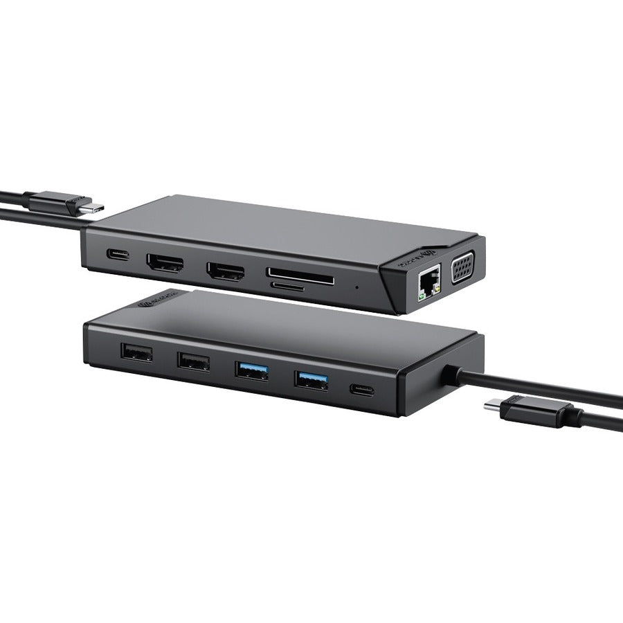 Alogic USB-C 12-in-1 Dual Display Mini Dock - MV2 - for Notebook - SD, microSD - 100 W - USB Type A, USB Type C - 3 Displays Supported - 1920 x 1080 - 3 x USB Type-A Ports - USB Type-A - USB Type-C -  - DUCDMV2 - eCommerce Business Prime