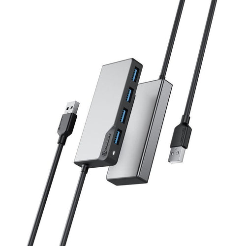 ALOGIC USB-A Fusion SWIFT 4-in-1 Hub -Space Grey - USB 3.2 (Gen 1) Type A - Portable - 4 USB Port(s) - PC, Chrome - eCommerce Business Prime