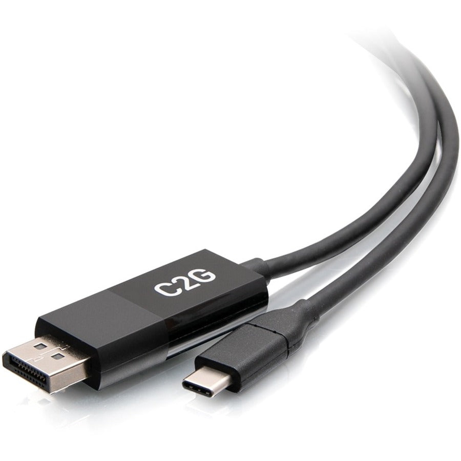 C2G 6ft 4K USB C to DisplayPort Adapter Cable - 60Hz - 6 ft DisplayPort/USB-C A/V Cable for Audio/Video Device, Notebook, Projector - First End: 1 x Powered USB Type C - Male - Second End: 1 x Display...  - C2G54475 - eCommerce Business Prime