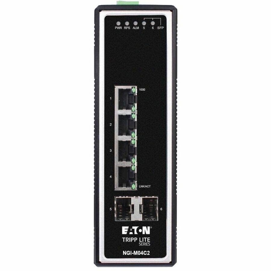 Tripp Lite 4-Port Managed Industrial Gigabit Ethernet Switch - 10/100/1000 Mbps, 2 GbE SFP Slots, -40&deg; to 75&deg;C, DIN Mount - 4 Ports - Manageable - Gigabit Ethernet - 10/100/1000Base-T, 100Base...  - NGI-M04C2 - eCommerce Business Prime