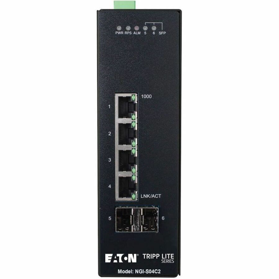 Tripp Lite 4-Port Lite Managed Industrial Gigabit Ethernet Switch - 10/100/1000 Mbps, 2 GbE SFP Slots, -10&deg; to 60&deg;C, DIN Mount - 4 Ports - Manageable - Gigabit Ethernet - 10/100/1000Base-T, 10...  - NGI-S04C2 - eCommerce Business Prime