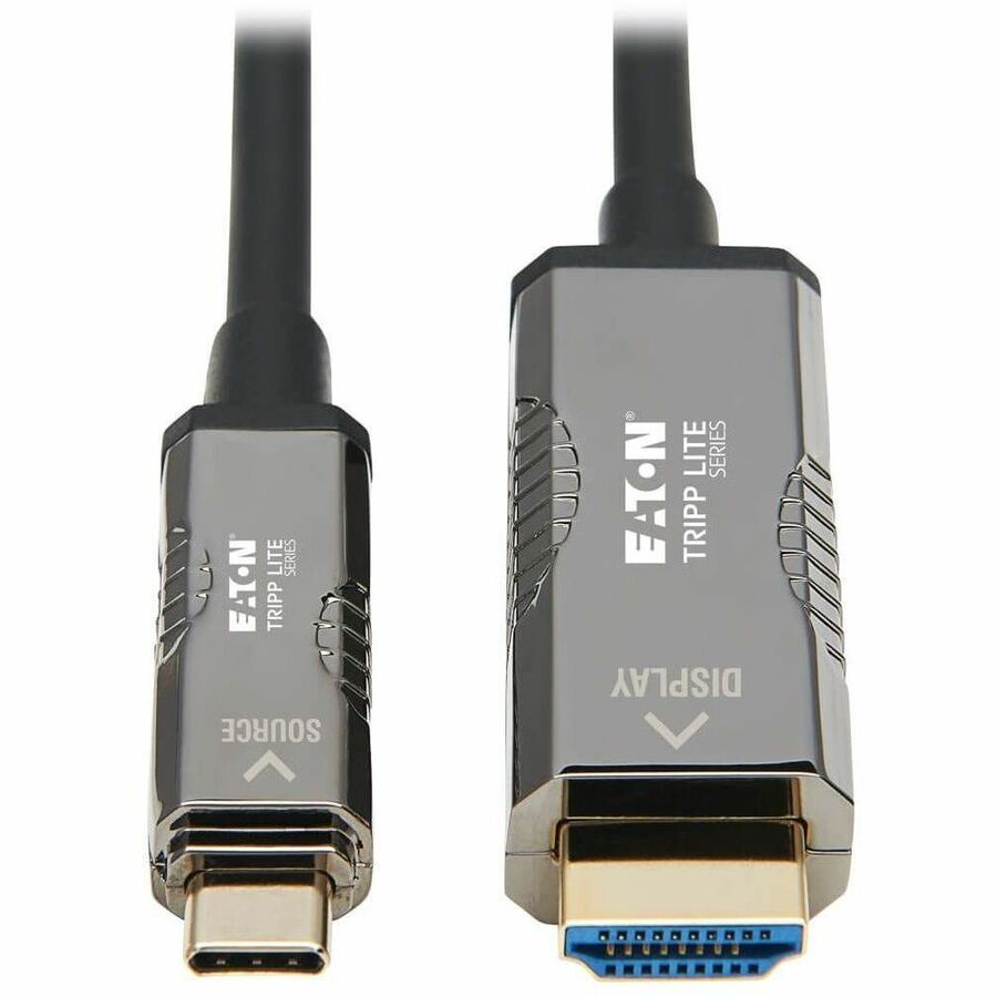 Tripp Lite USB C to HDMI Fiber Active Optical Cables UHD 4K60HZ Black 30M - 98.43 ft Fiber Optic A/V Cable for Audio/Video Device, MacBook, Notebook, HDTV, Monitor, Projector, Desktop Computer, Audio/...  - U444F3-30M-H4K6 - eCommerce Business Prime