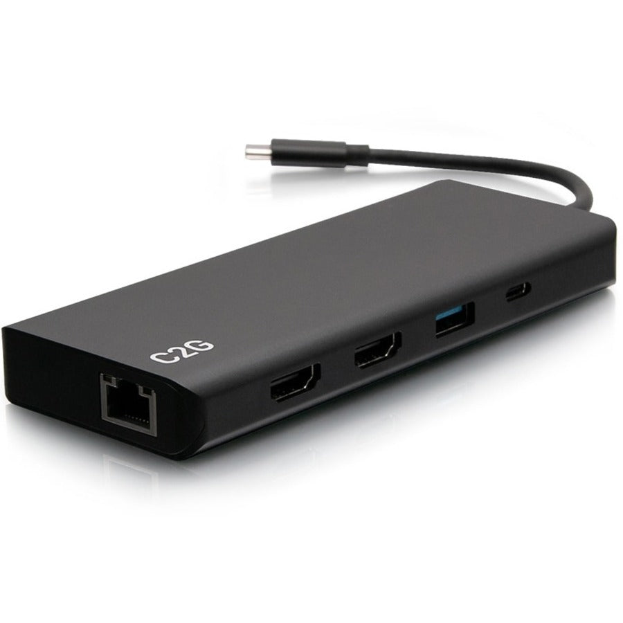 C2G 4K USB C Dual Monitor Dock with Power - HDMI, Ethernet, USB, 3.5mm & 60W - for Notebook/Tablet/Monitor - 60 W - USB Type C - 2 Displays Supported - 4K - 3840 x 2160, 1920 x 1080 - 2 x USB 2.0 - 3 ...  - C2G54487 - eCommerce Business Prime