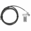 Targus DEFCON Ultimate Universal Resettable Combination Lock - Preset - 4-digit - Silver - Galvanized Steel - 6.50 ft - For Monitor, Docking Station, Notebook - ASP96RGLX - eCommerce Business Prime