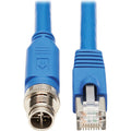 Tripp Lite Ethernet Cable Shielded M12 X-Code Cat6a M12 RJ45 M/M Blue 3M - 9.84 ft Category 6a Network Cable for Network Device, Controller, Switch, PoE Device, Surveillance Camera, IP Phone, Access C...  - NM12-6A2-03M-BL - eCommerce Business Prime