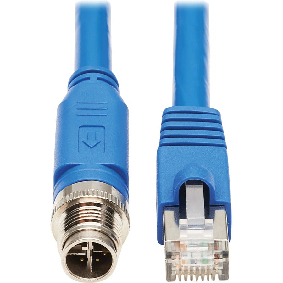 Tripp Lite Ethernet Cable Shielded M12 X-Code Cat6a M12 RJ45 M/M Blue 5M - 16.40 ft Category 6a Network Cable for Network Device, Controller, Switch, PoE Device, Surveillance Camera, IP Phone, Access ...  - NM12-6A2-05M-BL - eCommerce Business Prime