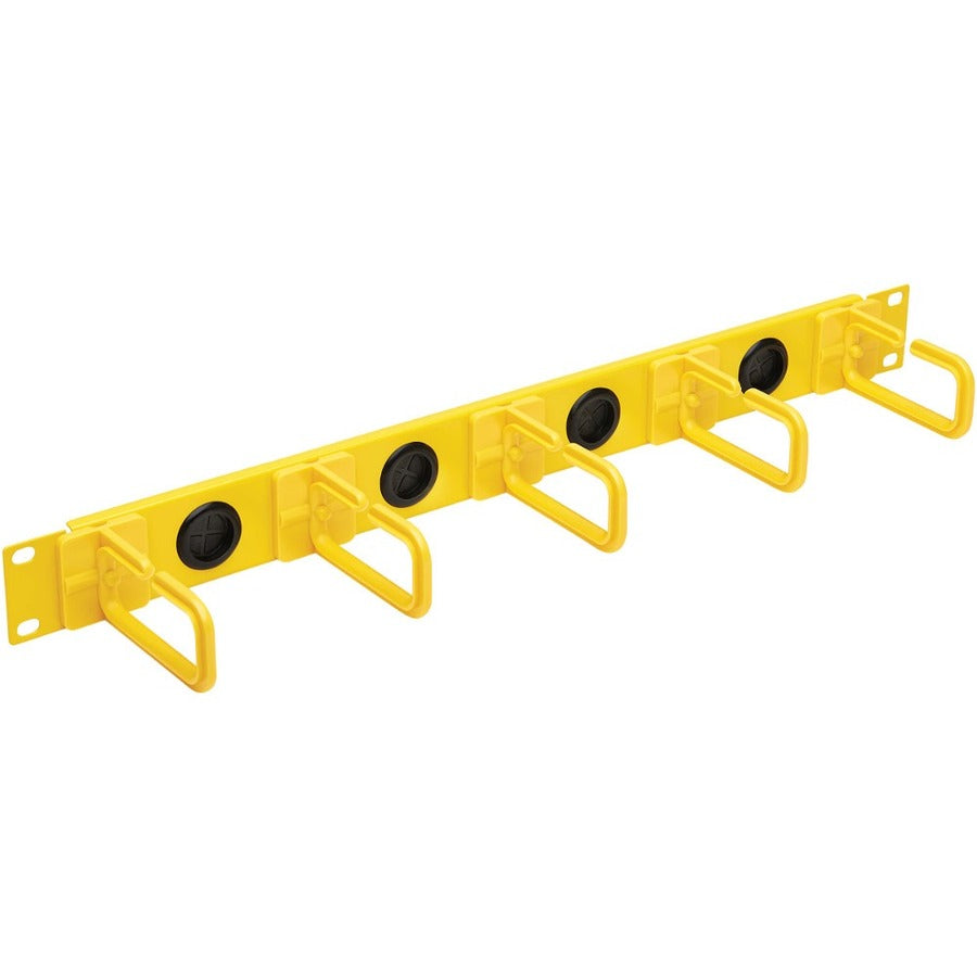 Tripp Lite Horizontal Cable Manager Flexible Rings Yellow 1U Rackmount - Horizontal Cable Manager - Yellow - 1U Rack Height - Steel - SRCABLERING1UFC - eCommerce Business Prime