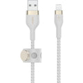 Belkin USB-A Cable with Lightning Connector - 6.56 ft Lightning/USB Data Transfer Cable for iPhone, iPad, iPod, iPad Air, iPad Pro - First End: 1 x USB Type A - Male - Second End: 1 x Lightning - Male...  - CAA010BT2MWH - eCommerce Business Prime