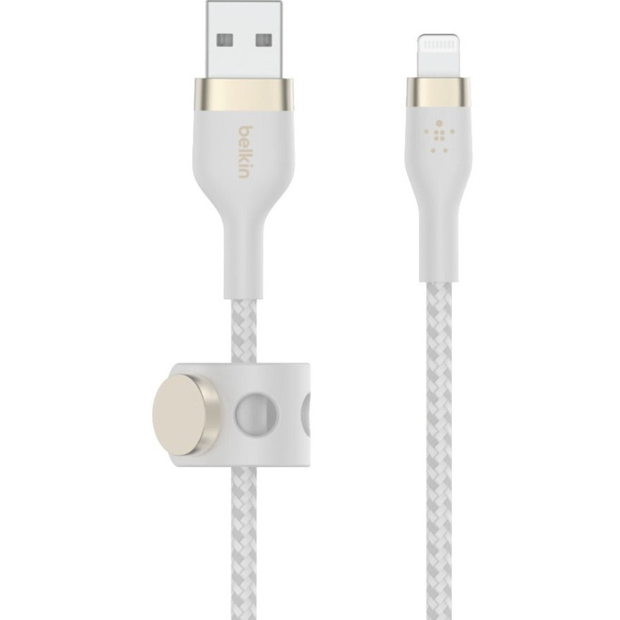 Belkin USB-A Cable with Lightning Connector - 6.56 ft Lightning/USB Data Transfer Cable for iPhone, iPad, iPod, iPad Air, iPad Pro - First End: 1 x USB Type A - Male - Second End: 1 x Lightning - Male...  - CAA010BT2MWH - eCommerce Business Prime