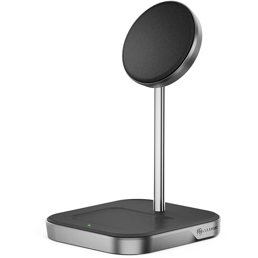 Alogic MagSpeed 2-in-1 Wireless Charging Station - 1 - Magnetic, Fast Charge Mode, Safety, LED Indicator - eCommerce Business Prime