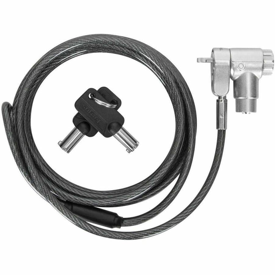 Targus DEFCON Ultimate Universal Keyed Cable Lock with Adaptable Lock Head - Silver - Galvanized Steel - 6.50 ft - For Monitor, Notebook, Docking Station - ASP95GL - eCommerce Business Prime