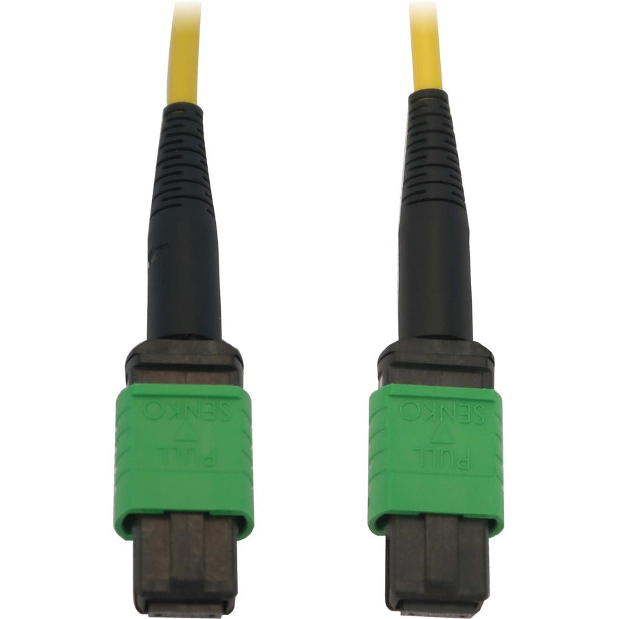 Tripp Lite Fiber Optic Cable 40/100G Singlemode 12F MTP/MPO-APC OS2 F/F 3M - 9.84 ft Fiber Optic Network Cable for Switch, Patch Panel, Network Device - First End: 1 x MTP/MPO Network - Female - Secon - N390B-03M-12-AP