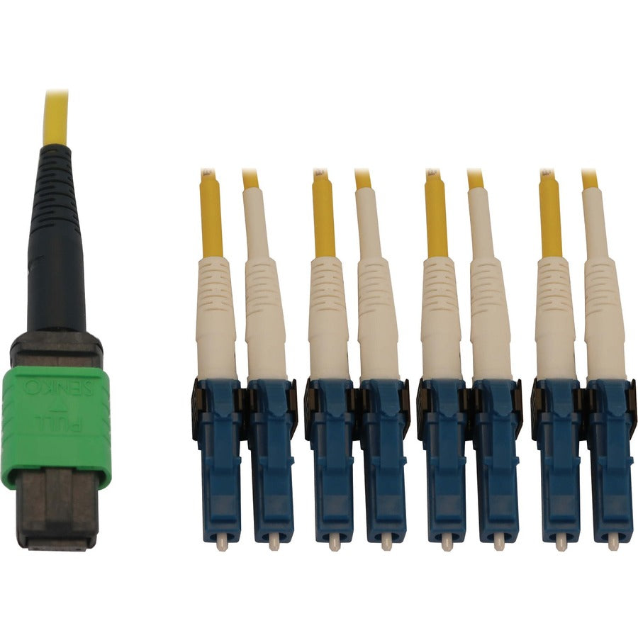 Tripp Lite Switchable Fiber Cable SMF 12F MTP/MPO-APC to 4x LC/UPC F/M 5M - 16.40 ft Fiber Optic Network Cable for Switch, Patch Panel, Network Device - First End: 1 x MTP/MPO Network - Female - Secon - N390X-05M-8L-AP - eCommerce Business Prime