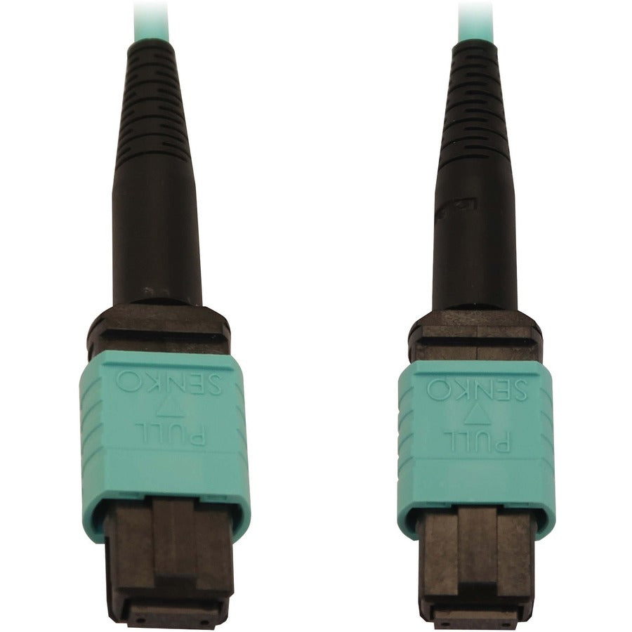 Tripp Lite Fiber Optic Cable 40/100/400G MMF 50 OM3 12F MTP/MPO-PC F/F 10M - 32.81 ft Fiber Optic Network Cable for Network Device, Patch Panel, Switch - First End: 1 x MTP/MPO Network - Female - Seco - N844B-10M-12-P - eCommerce Business Prime