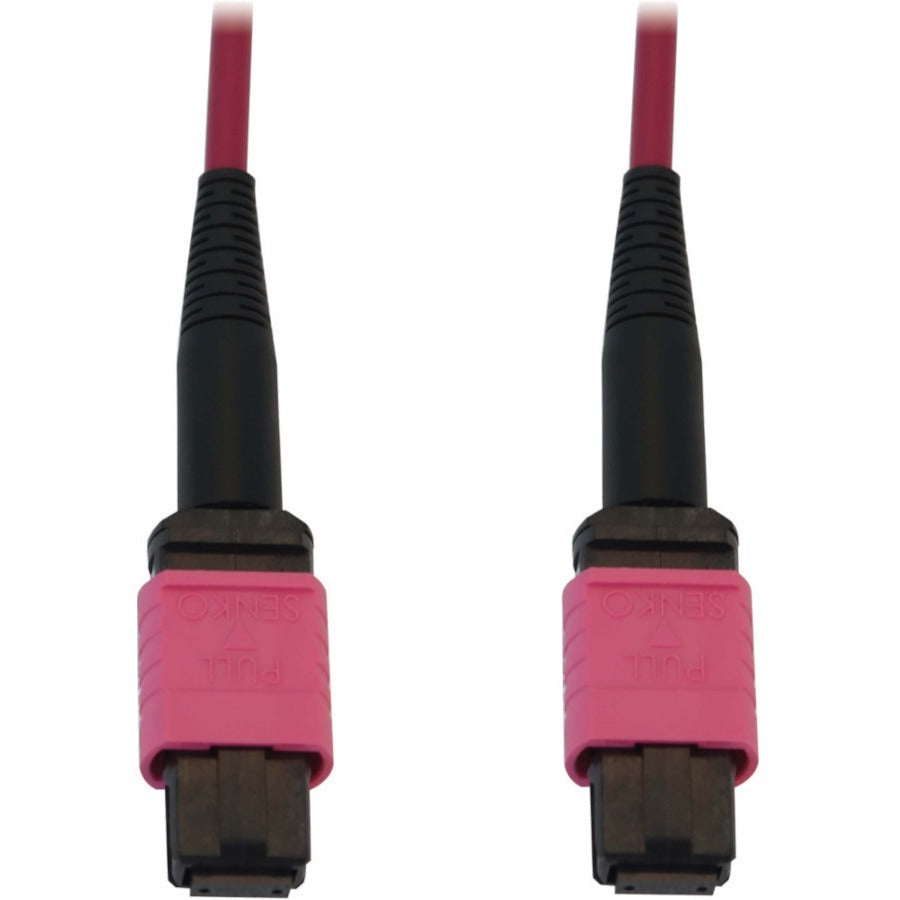 Tripp Lite Fiber Optic Cable 100G MMF 50/125 OM4 12F MTP/MPO-PC F/F 25M - 82.02 ft Fiber Optic Network Cable for Network Device, Patch Panel, Switch - First End: 1 x MTP/MPO Network - Female - Second  - N845B-25M-12-MG - eCommerce Business Prime