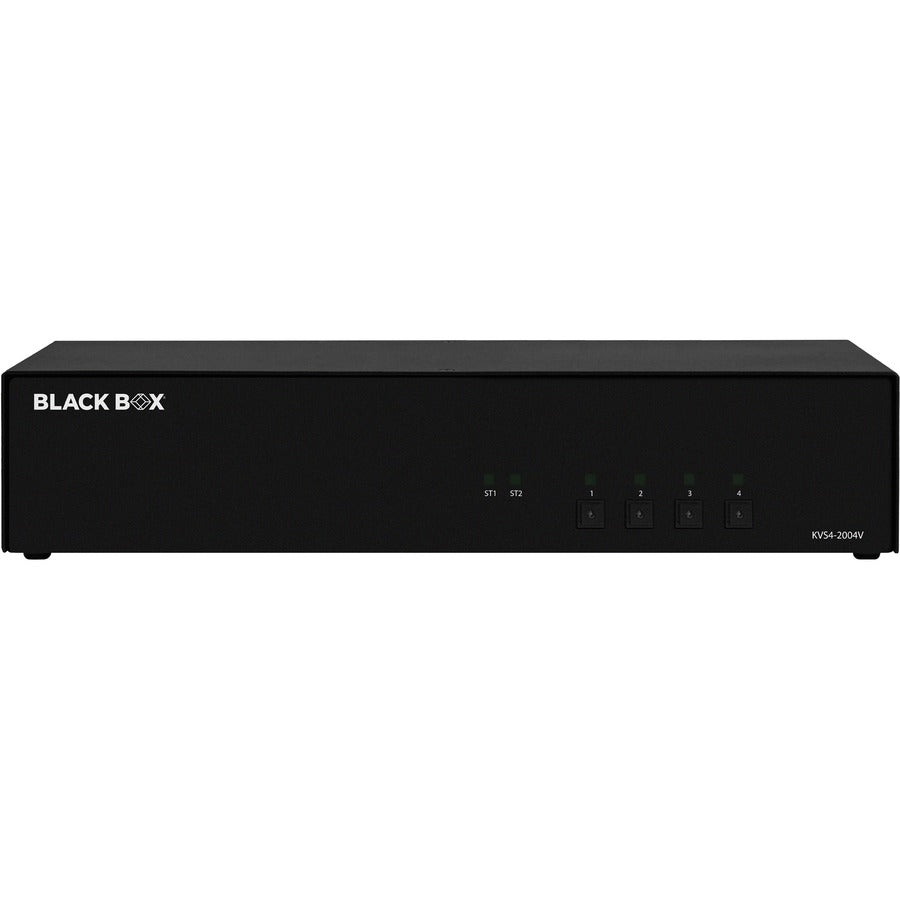 Black Box Secure KVM Switch - DisplayPort - 2 Computer(s) - 4 Local User(s) - 3840 x 2160 - 6 x USB - Desktop - 10 x DisplayPort - TAA Compliant - eCommerce Business Prime