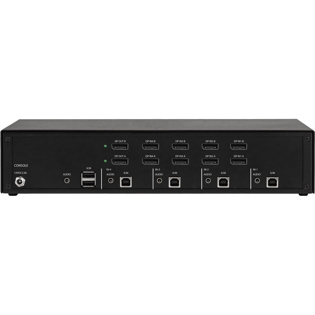 Black Box Secure KVM Switch - DisplayPort - 2 Computer(s) - 4 Local User(s) - 3840 x 2160 - 6 x USB - Desktop - 10 x DisplayPort - TAA Compliant - eCommerce Business Prime