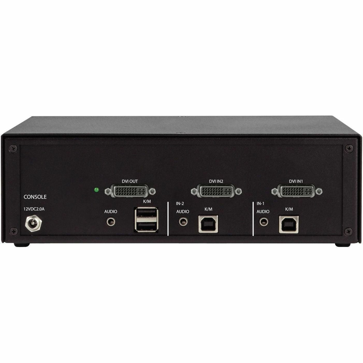 Black Box Secure KVM Switch - DVI-I - 2 Computer(s) - 1 Local User(s) - 2560 x 1600 - 4 x USB - 3 x DVI - Desktop - TAA Compliant - eCommerce Business Prime