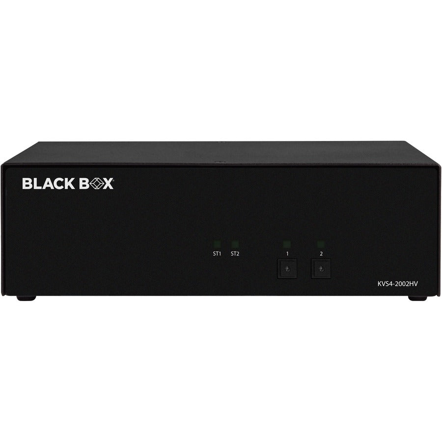 Black Box Secure KVM Switch - FlexPort HDMI/DisplayPort - 2 Computer(s) - 1 Local User(s) - 3840 x 2160 - 4 x USBHDMI - DesktopDisplayPort - TAA Compliant - eCommerce Business Prime
