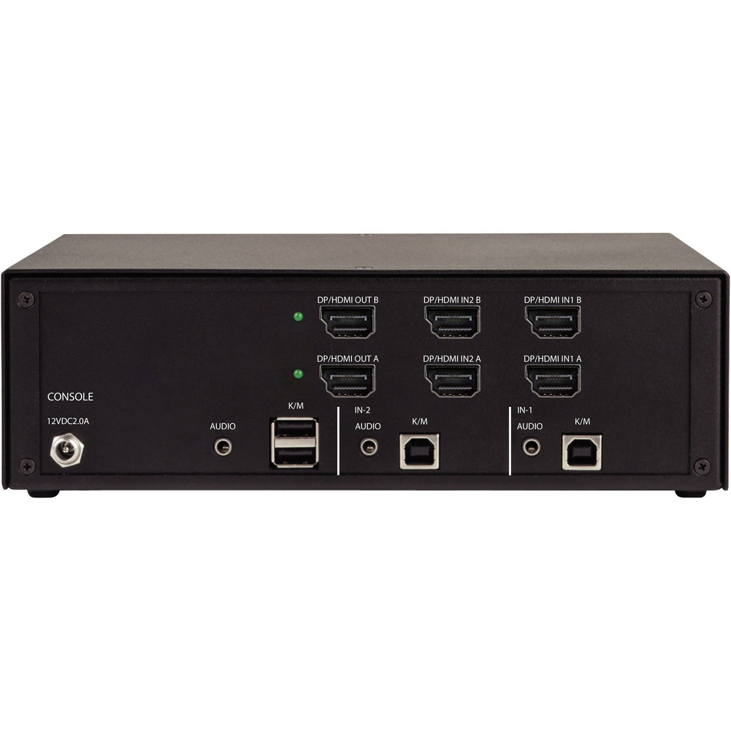 Black Box Secure KVM Switch - FlexPort HDMI/DisplayPort - 2 Computer(s) - 1 Local User(s) - 3840 x 2160 - 4 x USBHDMI - DesktopDisplayPort - TAA Compliant - eCommerce Business Prime