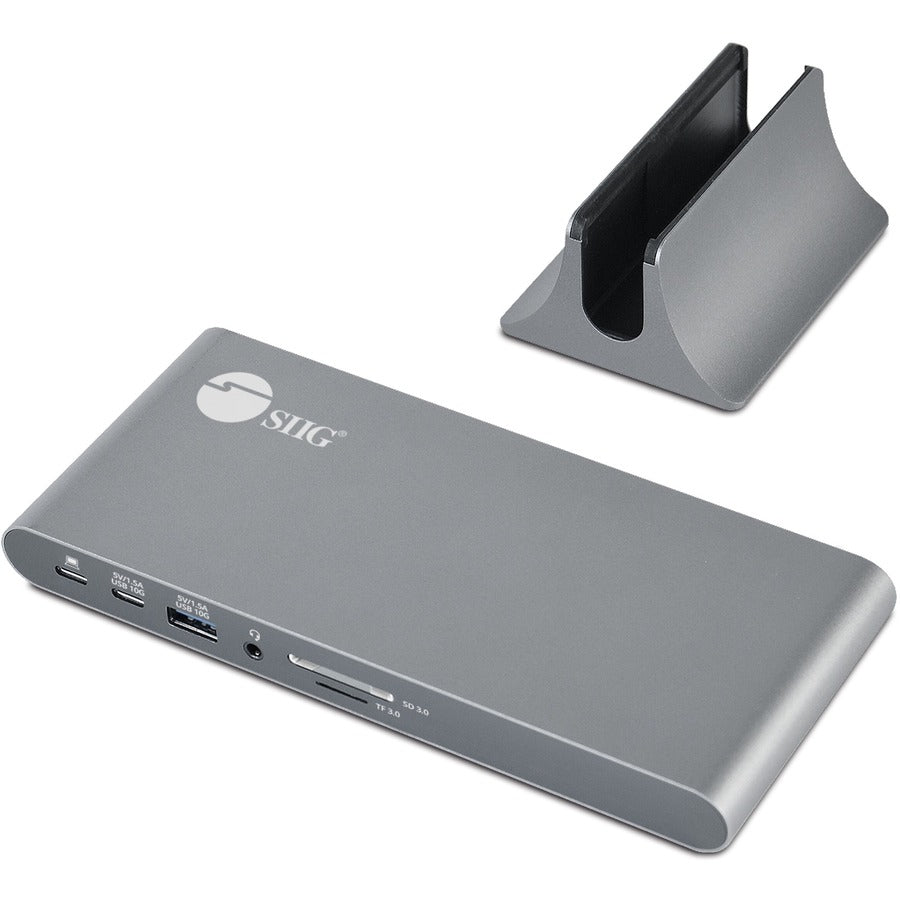 SIIG USB-C Dual 4K Video MST Docking Station with 60WPD Charging - Ingenious Detachable Design - Ultra-speed Data Transfer - 3 Display Modes SIIG