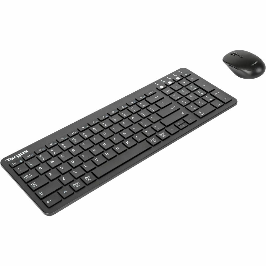 Targus AKM619AMUS Keyboard & Mouse - Wireless Bluetooth 5.1 Keyboard - Black Wireless Bluetooth Mouse - Optical - 2400 dpi - 2 Button - Scroll Wheel - Black - AAA - Compatible with PC, Mac - AKM619AMUS - eCommerce Business Prime
