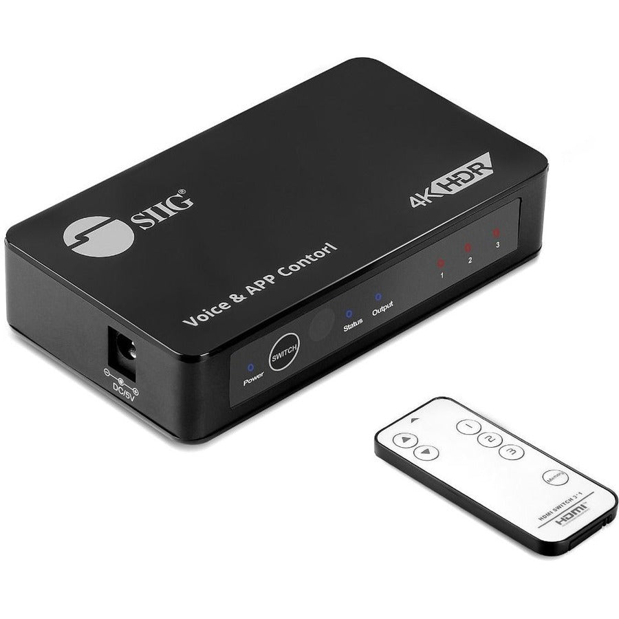 3x1 4K HDMI 2.0 Switch with IR & Voice APP Control - Supports 3 Switching Methods, APP Control and Voice Control - eCommerce Business Prime