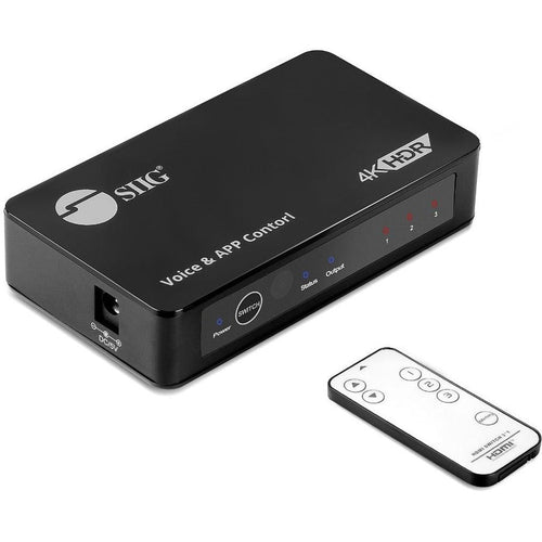3x1 4K HDMI 2.0 Switch with IR & Voice APP Control - Supports 3 Switching Methods, APP Control and Voice Control - eCommerce Business Prime