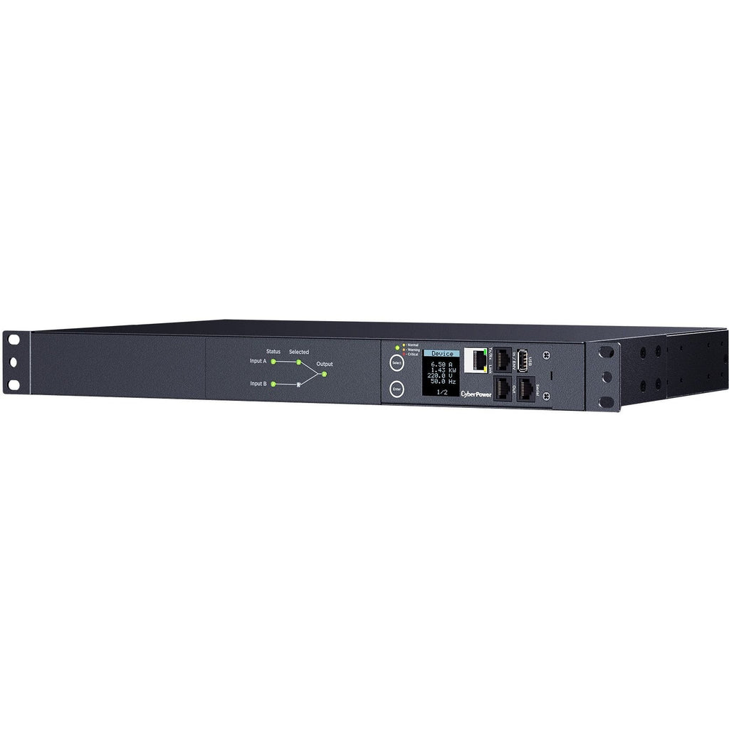 CyberPower Switched ATS PDU PDU44004 12-Outlets PDU - Switched - IEC 60320 C14 - 12 x IEC 60320 C13 - 230 V AC - Network (RJ-45) - 1U - Horizontal - Rack-mountable - eCommerce Business Prime