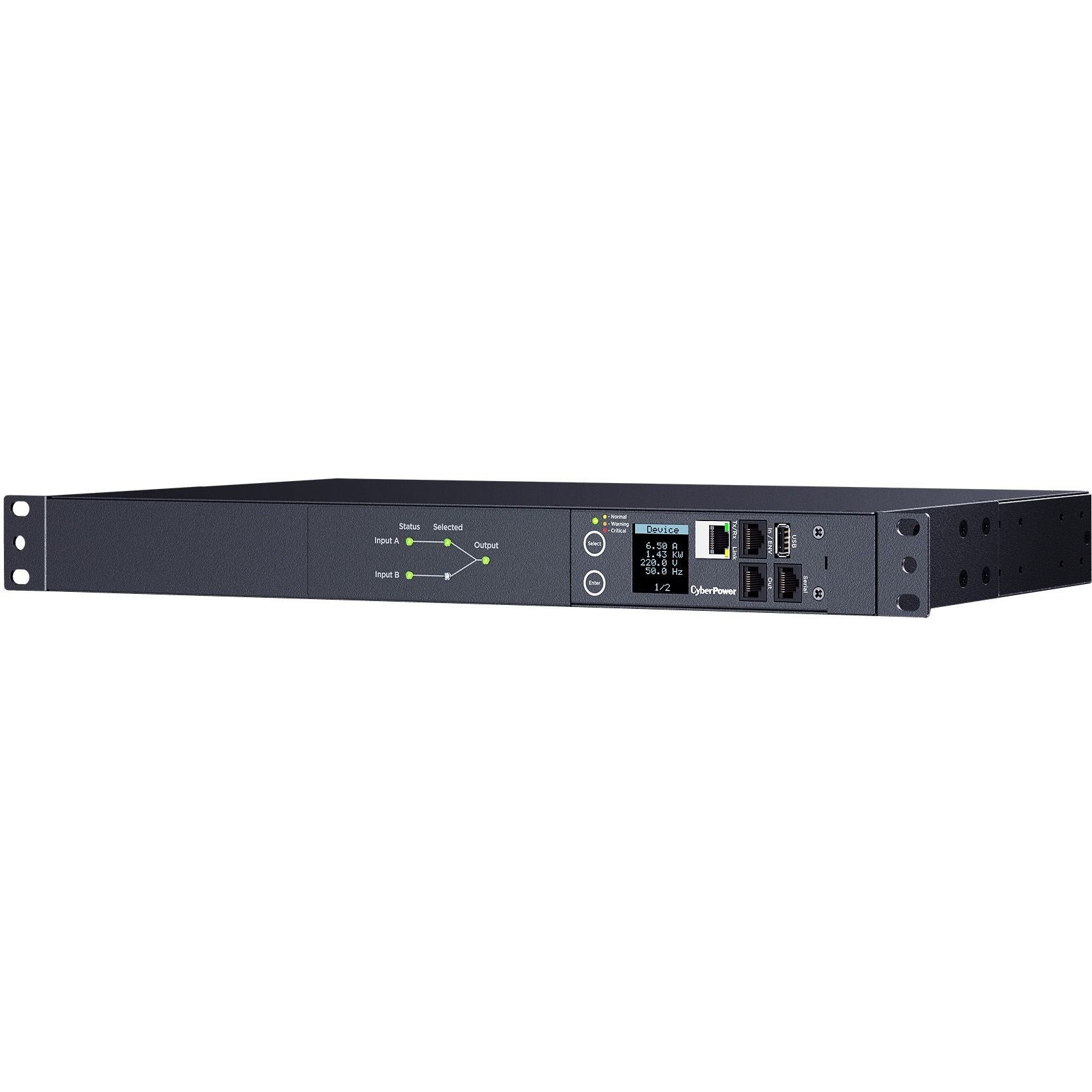 CyberPower Switched ATS PDU PDU44004 12-Outlets PDU - Switched - IEC 60320 C14 - 12 x IEC 60320 C13 - 230 V AC - Network (RJ-45) - 1U - Horizontal - Rack-mountable - eCommerce Business Prime