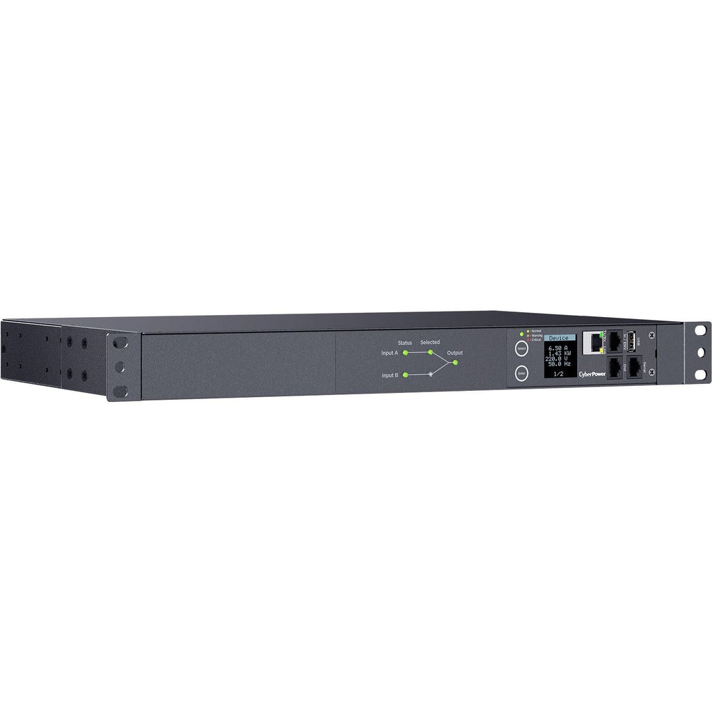 CyberPower Switched ATS PDU PDU44004 12-Outlets PDU - Switched - IEC 60320 C14 - 12 x IEC 60320 C13 - 230 V AC - Network (RJ-45) - 1U - Horizontal - Rack-mountable - eCommerce Business Prime