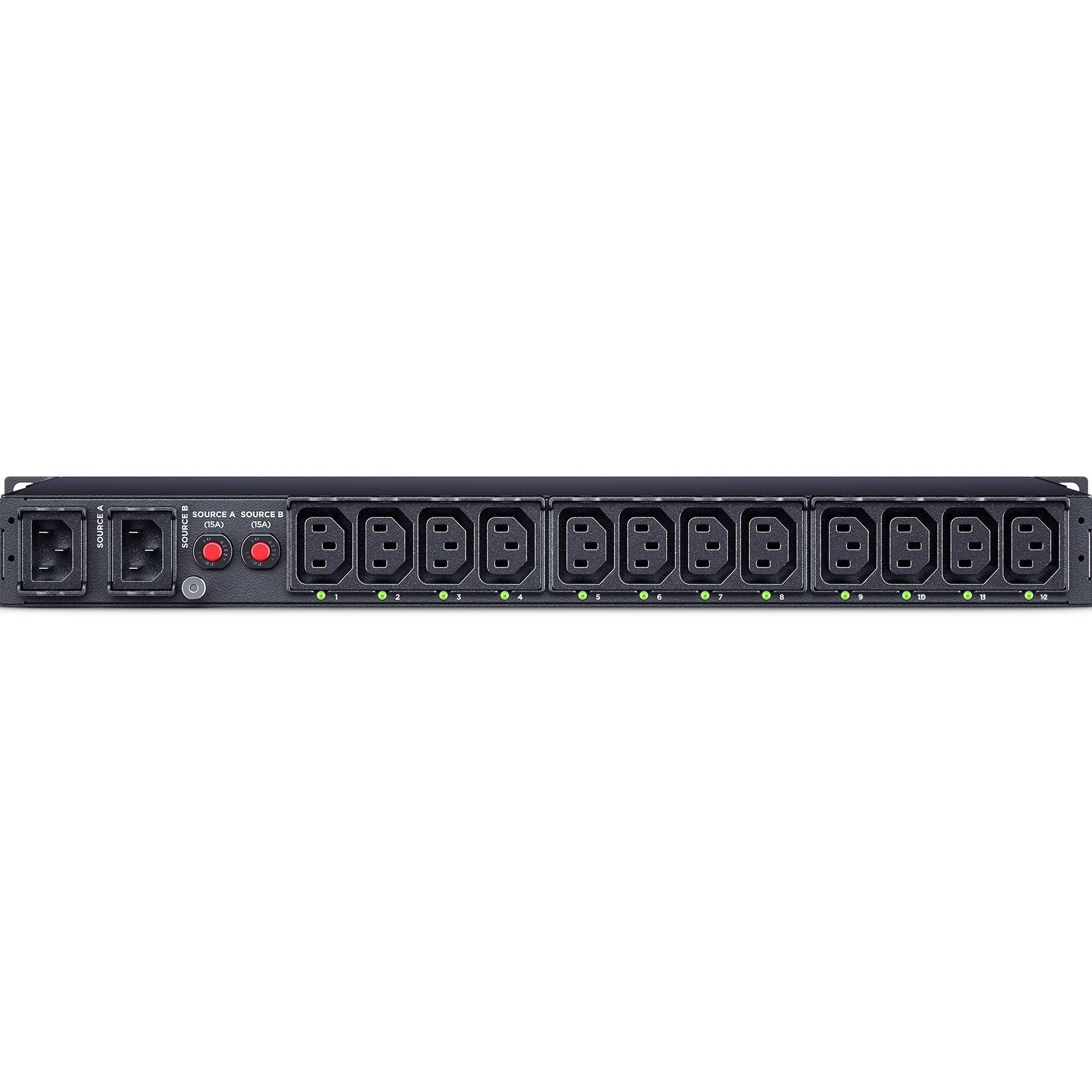 CyberPower Switched ATS PDU PDU44004 12-Outlets PDU - Switched - IEC 60320 C14 - 12 x IEC 60320 C13 - 230 V AC - Network (RJ-45) - 1U - Horizontal - Rack-mountable - eCommerce Business Prime