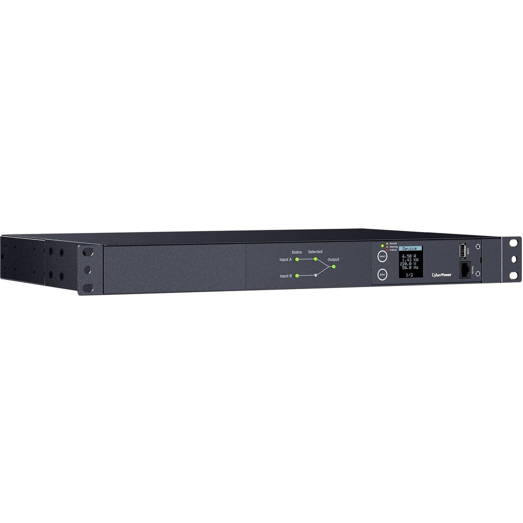CyberPower Switched ATS PDU PDU24005 10-Outlets PDU - Metered - IEC 60320 C20 - 8 x IEC 60320 C13, 2 x IEC 60320 C19 - 230 V AC - 1U - Horizontal - Rack-mountable - PDU24005 - eCommerce Business Prime