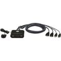ATEN CS22HF 2-Port USB FHD HDMI Cable KVM Switch - 2 Computer(s) - 1 Local User(s) - 1920 x 1200 - 4 x USB - 3 x HDMI - Desktop ATEN