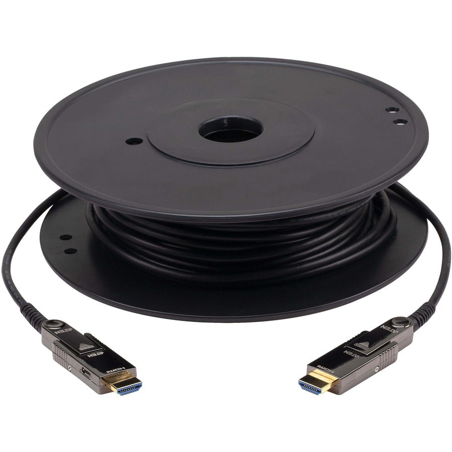 ATEN 10M True 4K HDMI Active Optical Cable - 32.81 ft Fiber Optic A/V Cable for Audio/Video Device, Repeater, Video Splitter, Video Switcher, TV, Home Theater System - First End: 1 x HDMI 19-pin HDMI  - VE7831A - eCommerce Business Prime