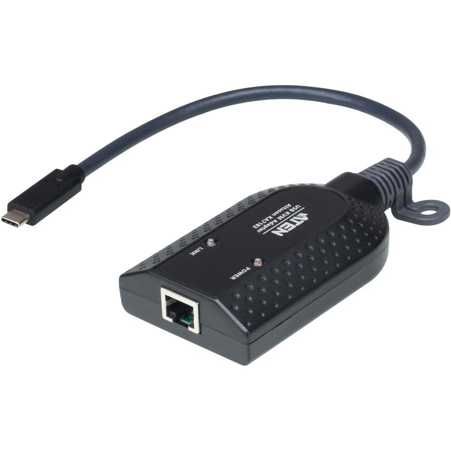 ATEN USB-C Virtual Media KVM Adapter KA7183 - 1 Computer(s) - 1920 x 1200 - 1 x Network (RJ-45) - 1 x USB - Rack-mountable ATEN