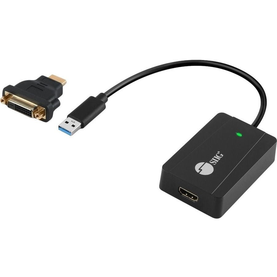 SIIG USB 3.0 to HDMI / DVI Video Adapter Pro - 1080p 60Hz - USB Bus Powered - 5 Gbps Bandwidth - eCommerce Business Prime
